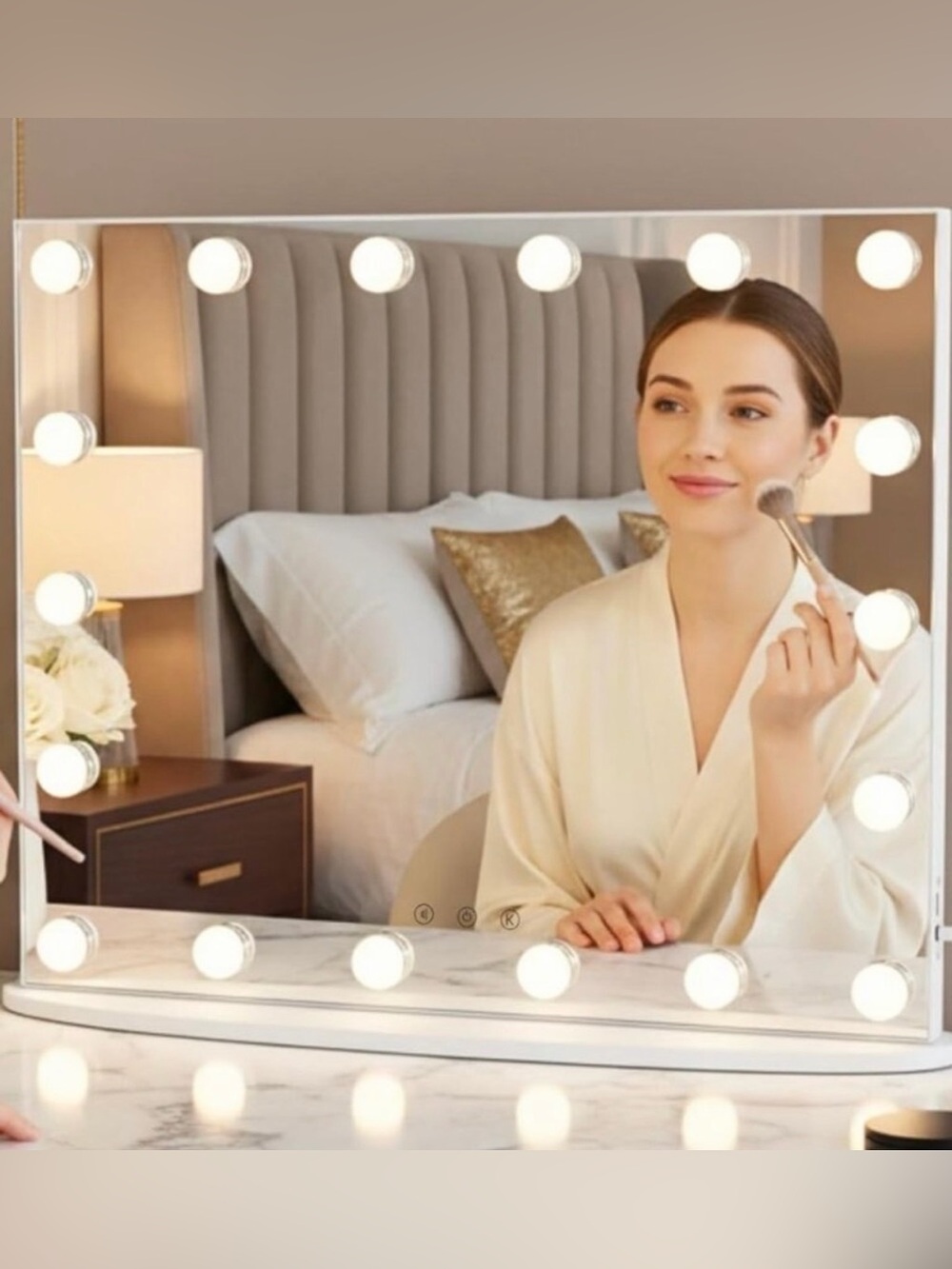 Vanity Mirror with LED Lights, 23.6" x 20.5"